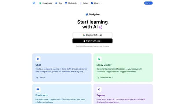 Studyable - AI Learning Tools & Flash Cards: Reviews, Features, Pricing ...