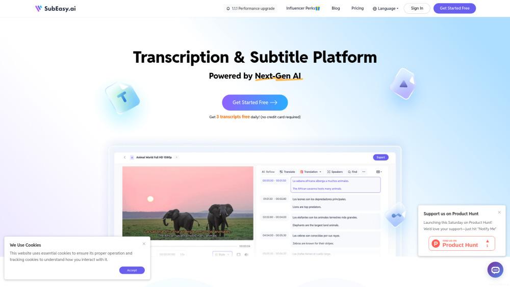 SubEasy.ai - AI-Powered Transcription and Translation Platform