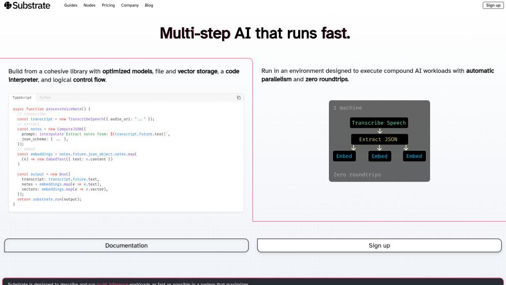 Substrate - AI Inference Platform for Maximum Parallelism