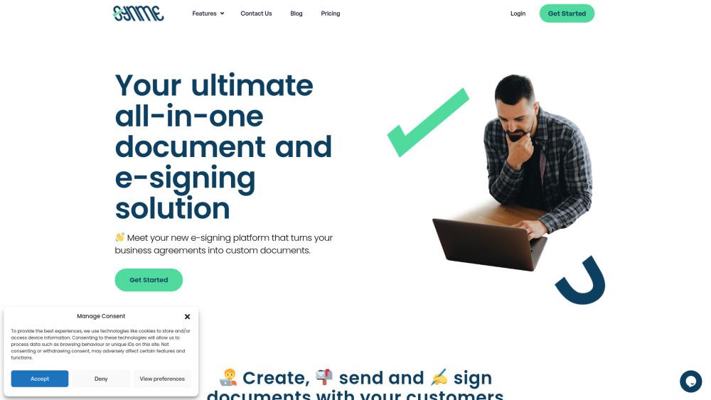 Synme - AI-Driven E-Signing for Small Businesses