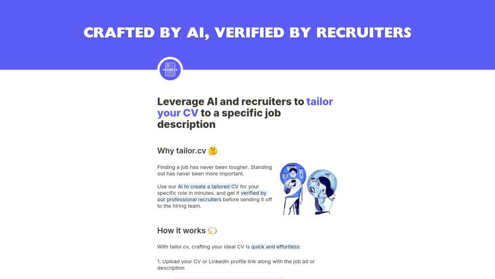 tailor.cv: AI-Powered CV Customization Service