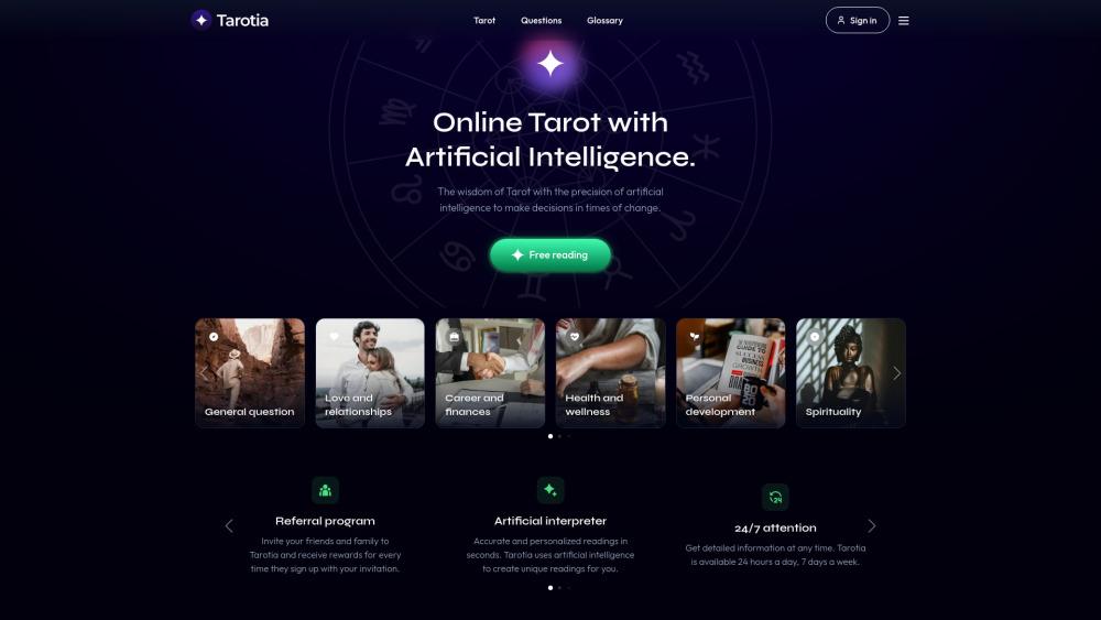 Tarotia: AI-Powered Tarot Readings