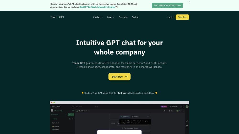 Team-GPT - Collaborative AI Platform for ChatGPT Adoption