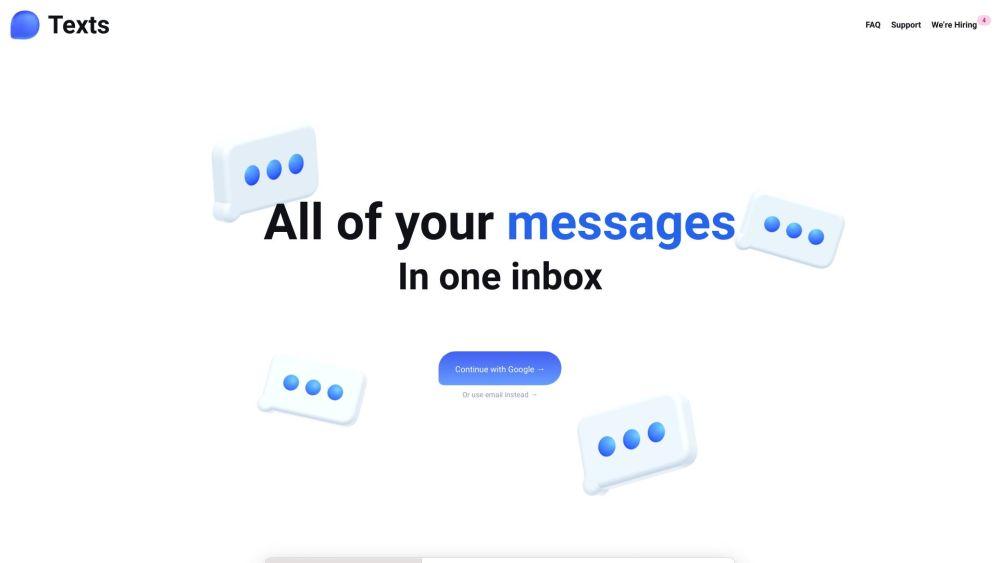 Texts - Unified Messaging with AI and Privacy