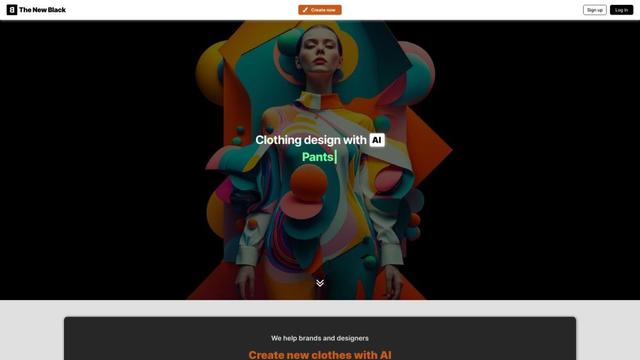 The New Black | AI Clothing Fashion Design Generator