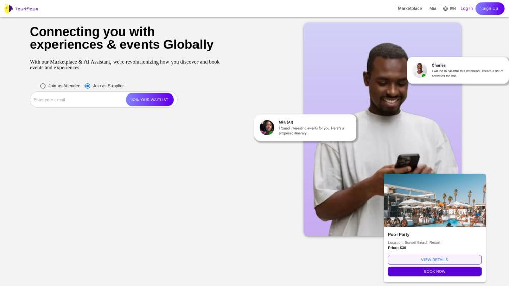 Tourifique - Discover Global Experiences with AI-Powered Marketplaces