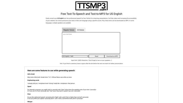 How to Use ttsMP3.com: Free Text-to-Speech Guide