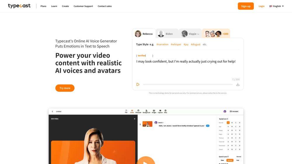 Typecast - AI Voice and Video Generation Platform