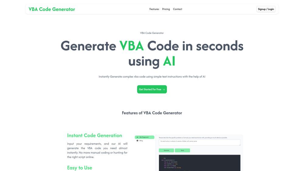 VBA Code Generator for Microsoft Office