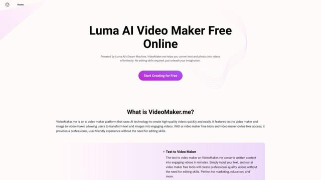 Video Maker Free Online Powered by Luma AI