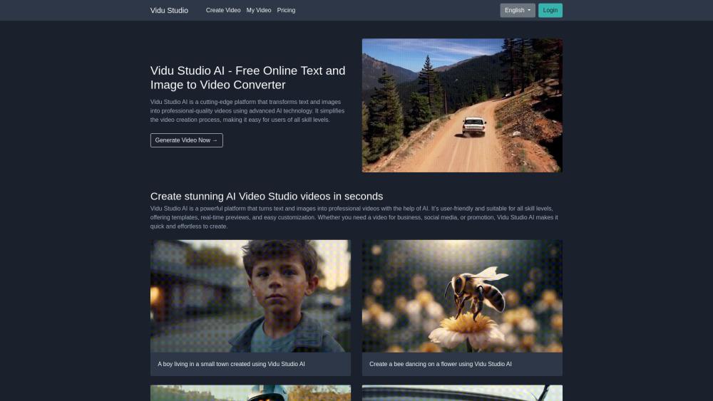 Vidu Studio AI: Transforming Text and Images into Professional Videos