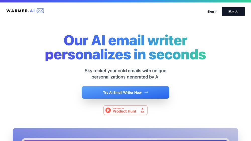 Warmer.ai - AI Email Writing Tool for Boosted Sales