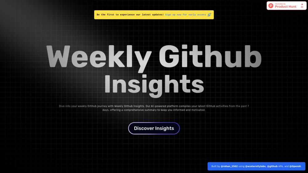 Weekly Github Insights