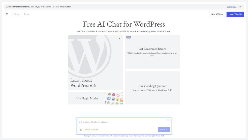 WP.Chat: AI-Powered WordPress Assistant