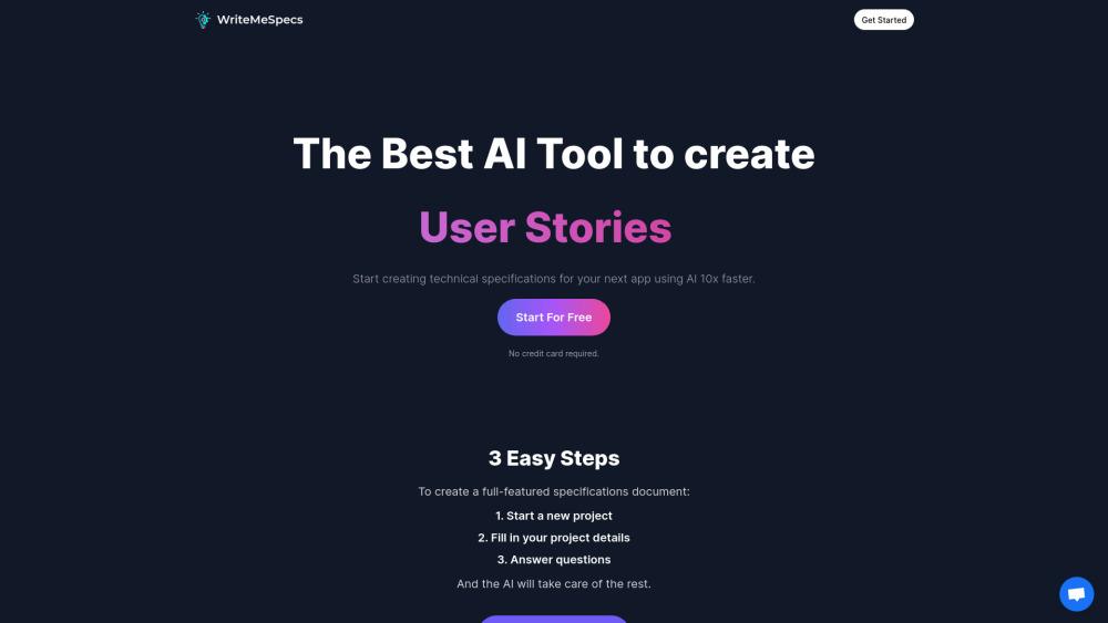 WriteMeSpecs - AI-driven Technical Specifications and User Stories