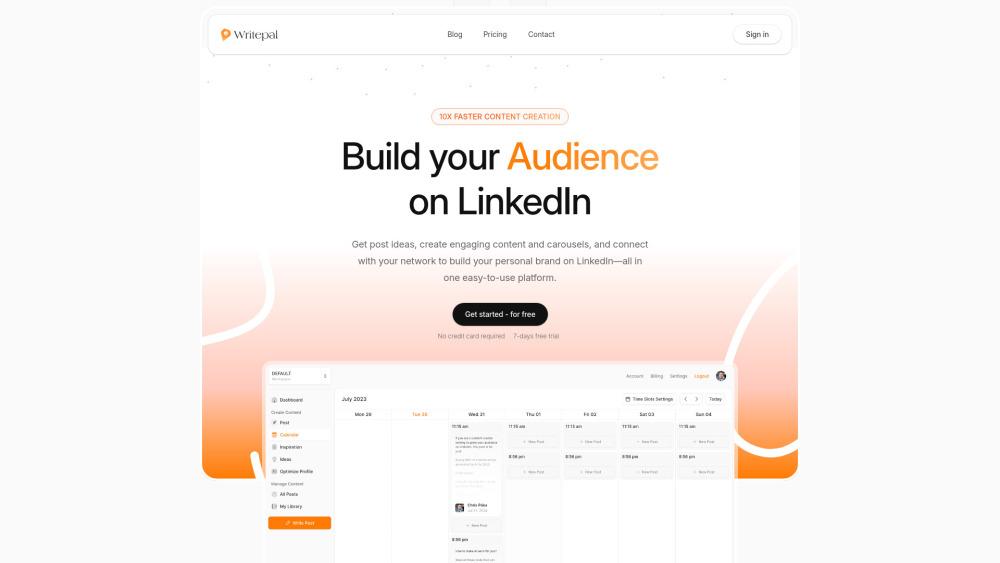 Writepal: AI-Powered LinkedIn Assistant
