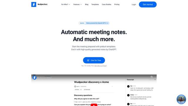 Wudpecker - Your AI Meeting Assistant