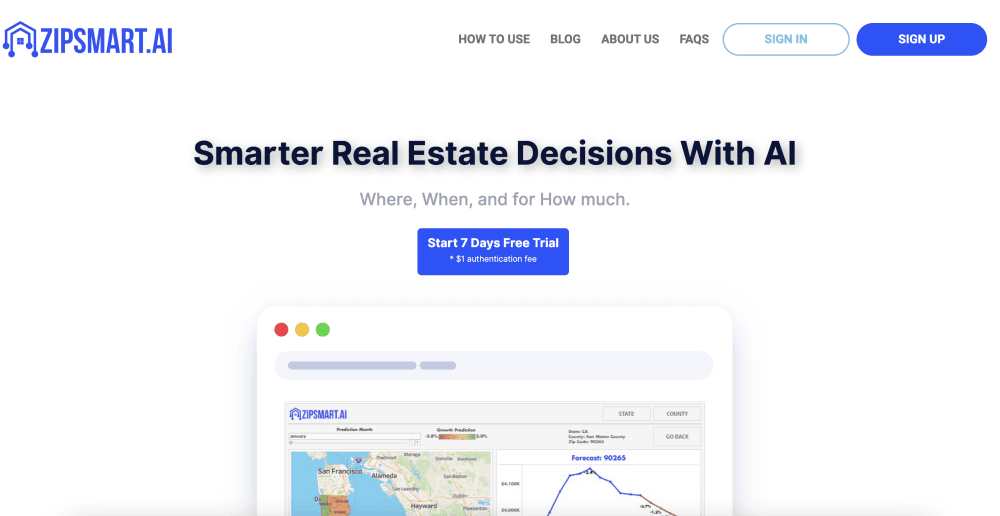 ZipSmart - AI-Driven Real Estate Analytics Platform