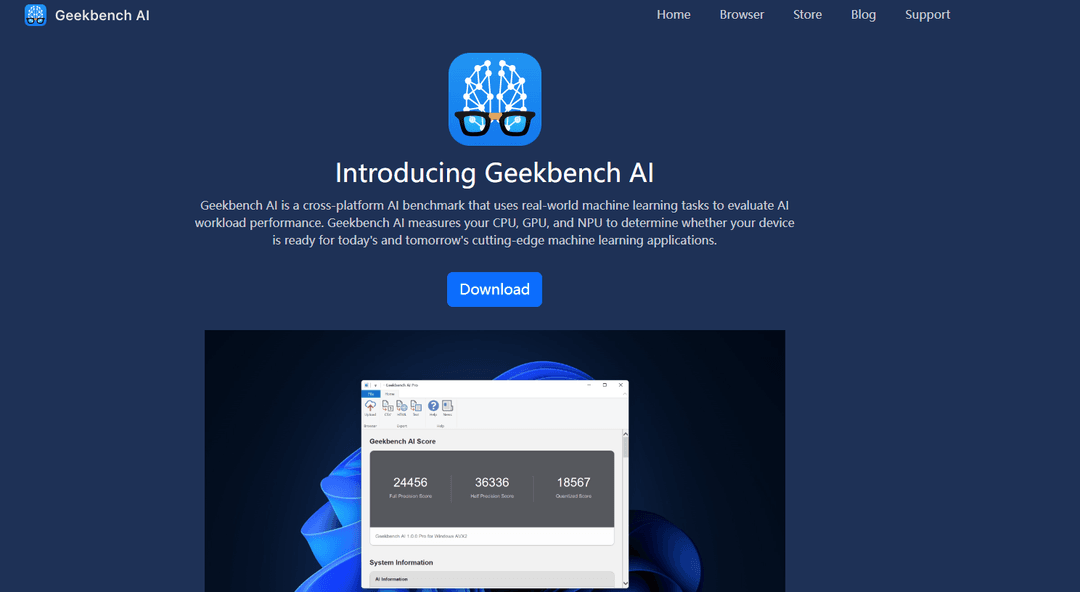 Geekbench AI 1.0 - AI Benchmarking Tool