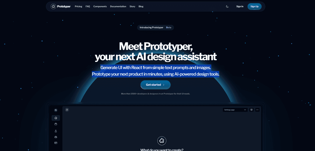 Prototyper - AI-Powered Design Tool for Rapid UI Creation