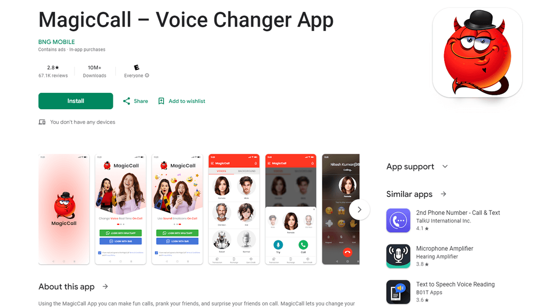 MagicCall – Voice Changer App