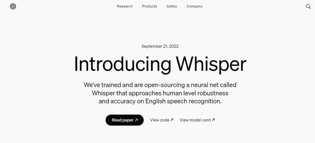 Whisper - AI Speech Recognition System