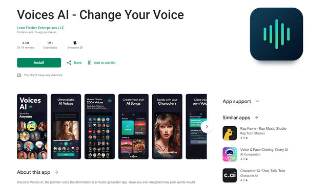 Voices AI - Change Your Voice