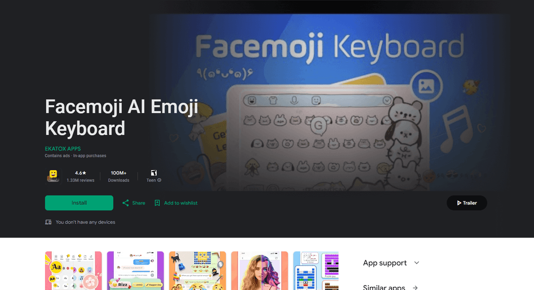 Facemoji AI Emoji Keyboard: Free AI-Powered Custom Keyboard