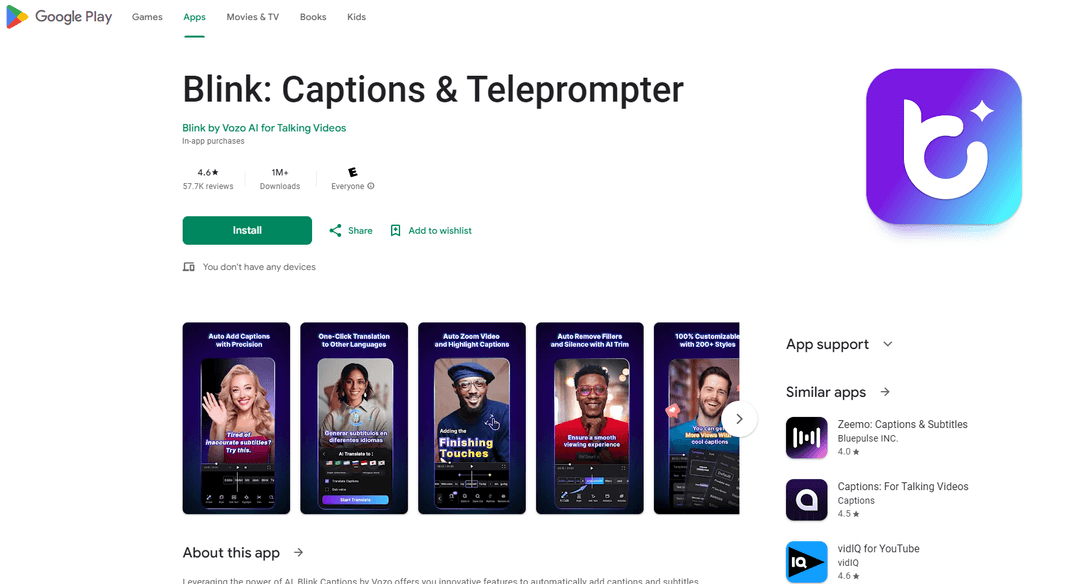 Blink - Captions & Teleprompter