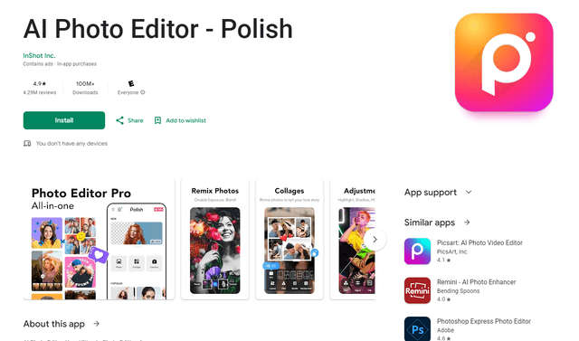 Photo Editor Pro - Polish