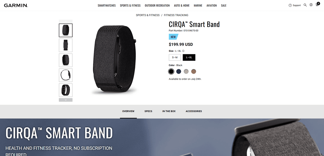 Garmin CIRQA™ Smart Band