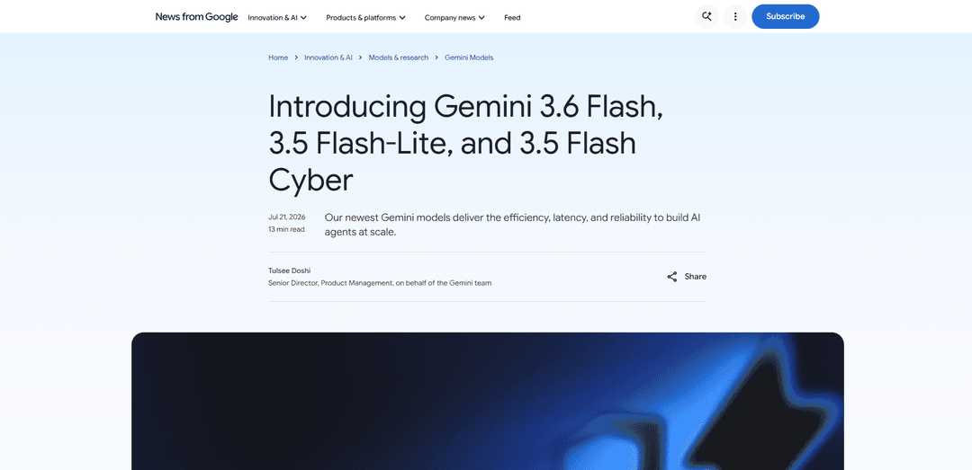 Gemini 3.6 Flash Family