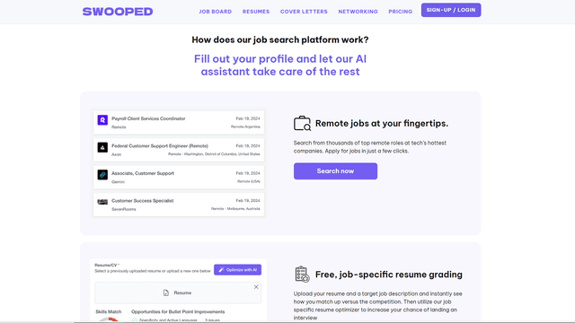 Swooped Review: AI-Powered Job Search Revolution