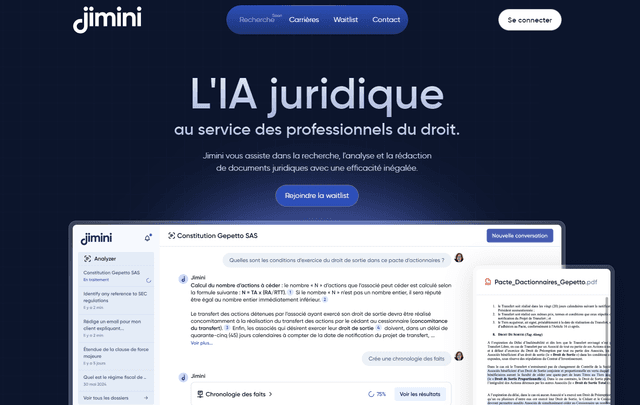 Analyse de Jimini : L'assistant juridique propulsé par l'IA révolutionne le droit