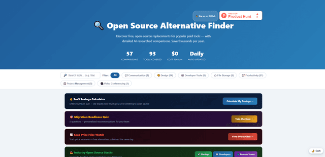 Open Source Alternative Finder