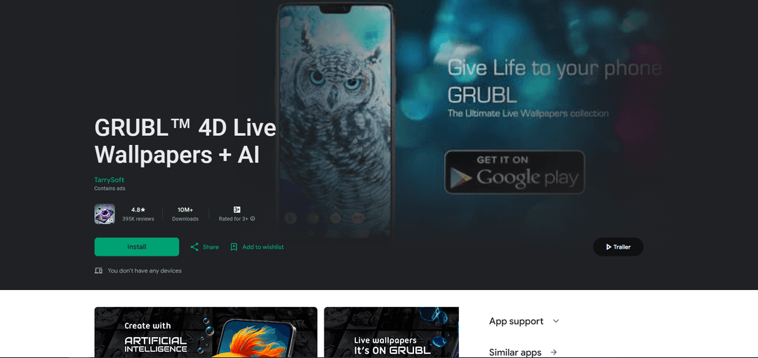 GRUBL™ 4D Live Wallpapers + AI