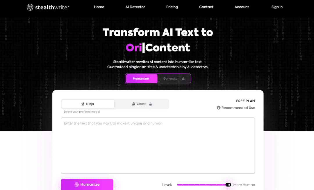 StealthWriter - AI Content Rewriter for Undetectable Text