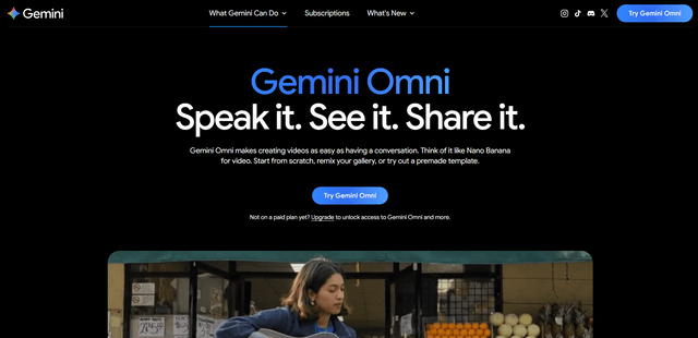 Gemini Omni Flash