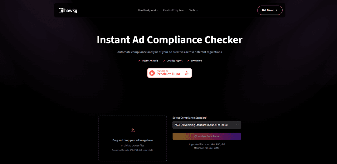 Ad compliance checker by Hawky.ai