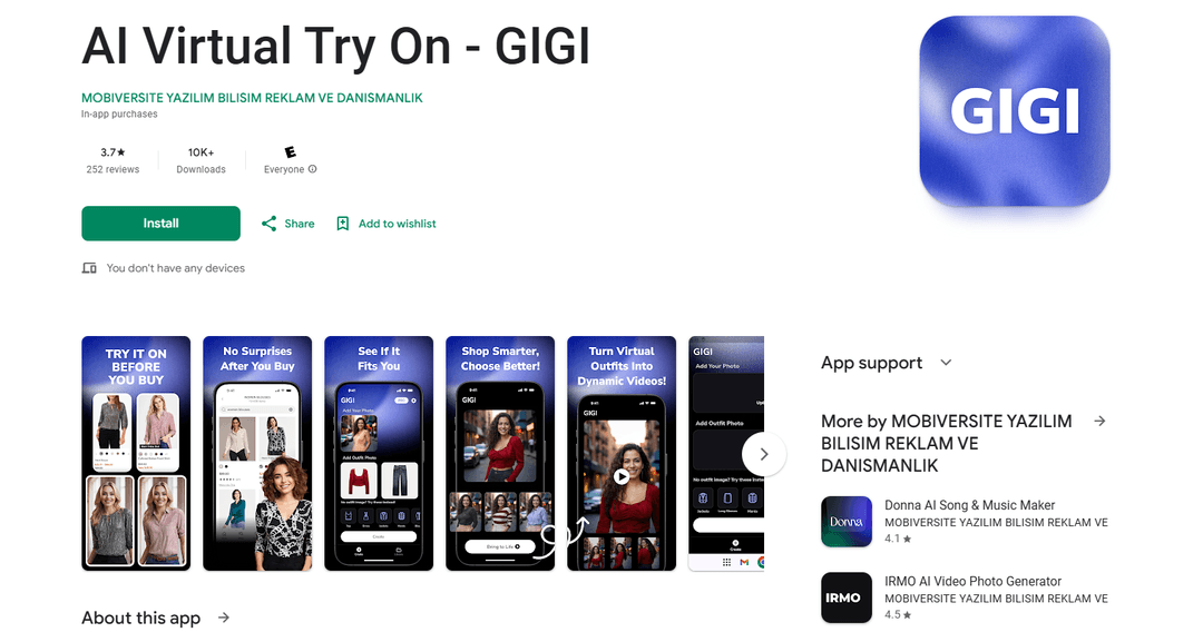 AI Virtual Try On - GIGI