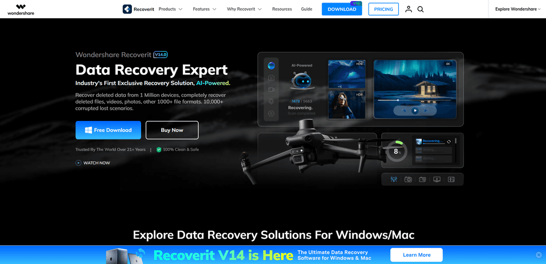 Wondershare Recoverit AI Data Recovery
