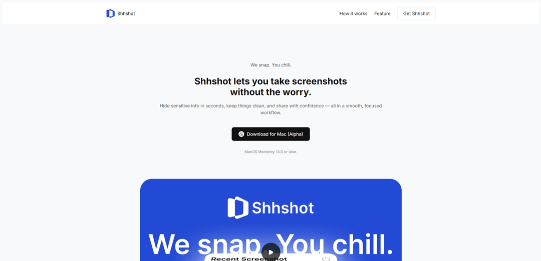 Shhshot — Screenshots with auto-masking