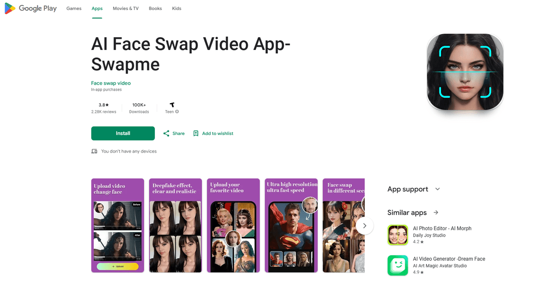 AI Face Swap Video App-Swapme