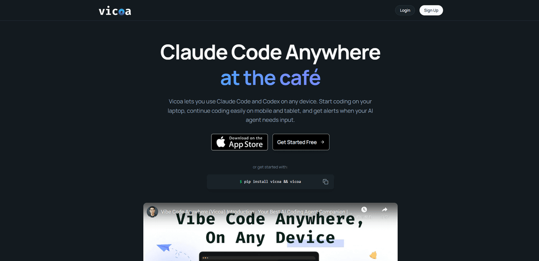 Vibe Code Anywhere (Vicoa)