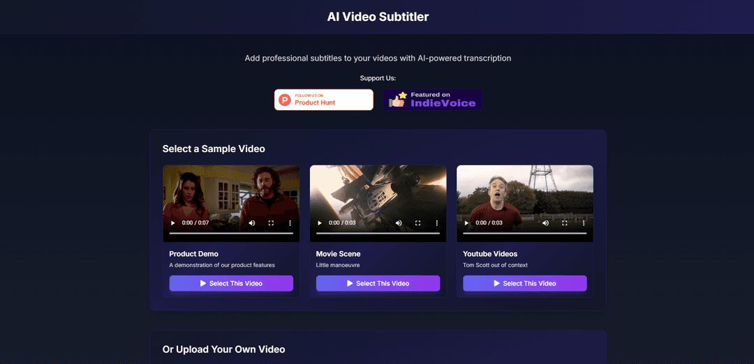 AI Video Subtitler