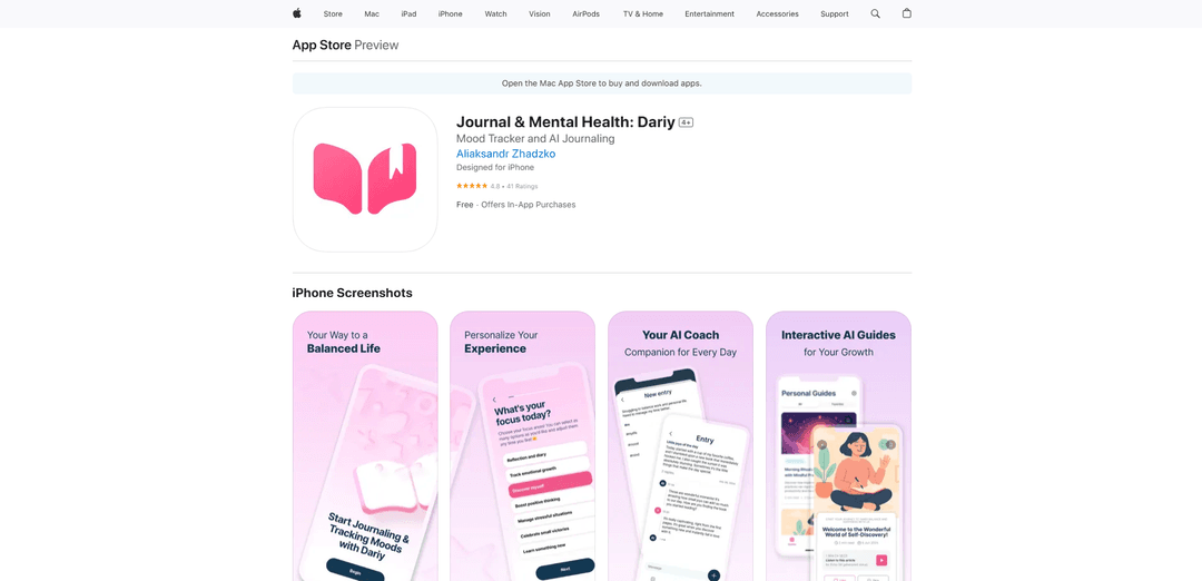 Dariy: Journal & Mental Health