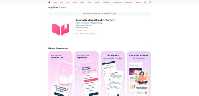 Dariy: Journal & Mental Health