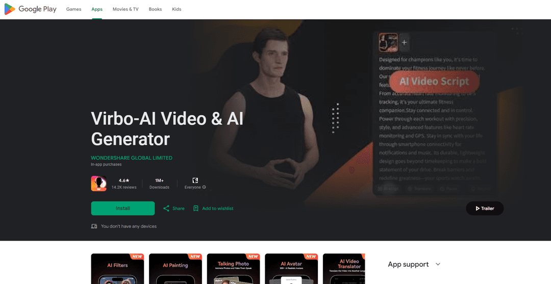 Virbo - AI Video Creation Tool with Avatars and Voices