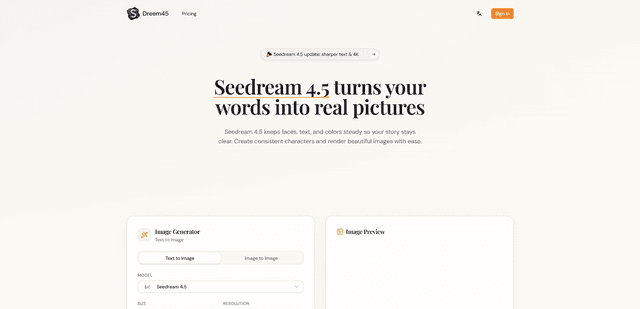 Seedream 4.5 - AI Image & Photo Editor