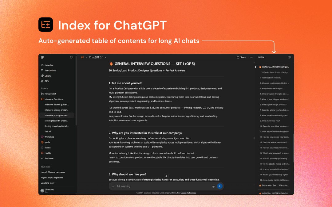 Index for ChatGPT